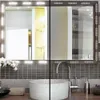 Luzes de espelho de vaidade LED Módulo de LED estilo Hollywood inventa uma tira branca brilhante leve para a mesa de maquiagem banheiro