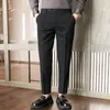 Erkekler Takım Sonbahar ve Kış Geniş Stripe Sıradan Klasik Stil İş Moda Erkekler Pants İnce Fit Versiyon - Üç Renk