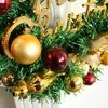 Decorative Flowers Christmas Front Door Wall Hanging Decor Xmas Wreath Pendant Flower Garlands Rattan Drop