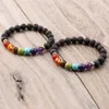 Gioielli fatti a mano Bracciali con fili di perline interi 7 Chakra Bracciale con diffusione di oli essenziali6374254