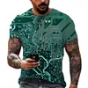 Camisetas masculinas Moda CHIP ELECRICO 3D T-shirt Summer Hip Hop Manga curta Harajuku estilo punk machos camisa de tamanho grande unissex top