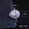 ICE Out Drop Cluster Zircon Silver Wedding Ring for Women Party Bridal Promiss Size 5-10