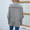 Women's Knits Woman Sweater Cardigan 2022 Autumn/winter Solid Color Bat Sleeve Patchwork Woman's Clothing Drop Sale MMYD2836