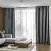 Curtain Simple Curtains For Living Room Light Luxury High Quality Solid Color Blackout Shade European Style Customize