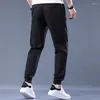 Men's Pants Summer 2022 Men's Sports Knitted Trousers Ankle-Tied Loose Tapered Casual Sweatpants