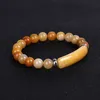 8mm Natural Stone Crystal Beaded Strands Charm Bracelets Colorful Elastic Bangle For Women Men Jewelry