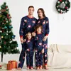 2020 Женский европейский и американский рождественский рождественский ребенок набор родительских детей с напечатанными рождественскими пижамами с двумя частями LJ201111169Z