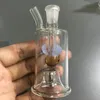 Мини-курительные водопроводные трубы Светодиодный свет Pyrex Bubbler Bongs Золоуловитель Стеклянная масляная горелка Бонг Нефтяные вышки Dab Rig с 10-миллиметровыми очками масла BOWL HOSE pipe