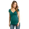 TeloTuny Roupas para f￪mea feminina 100%algod￣o Mulheres de enfermagem gr￡vida s￳lida Baby para maternidade Blush Multifunctionl T-shirt JL 05 Y19052003254N