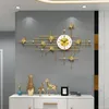 Relojes de pared Mecanismo de lujo de metal Mecanismo de lujo grande Decoración de la sala de diseño moderno de arte dorado