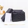 7A genuine leather short wallet single zipper wallets Fashion women clutch wallet lady ladies long classical Snap fastener purse with orange box card 13cm