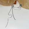 Sırtlar Küpe Gsold Asimetrik Tassel Çift Rhinestone Kulak Klipsleri Uzun Zincir Kelep Klip Klipsi Kadın Moda Takı için İki Tuhaf Broş