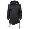 Męskie bluzy bluzy jesienne solidne solidne z kapturem z kapturem długie rękawy Slim Fit Dark Hooded Lose Ourntee 221119