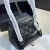 Store Clearance Wholesale Design Bags 95% Off Xiao Xiang Grandma Luxury Litchi Cowhide Flap Backpack Chain with Gift Box