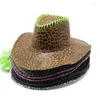 Bérets été imprimé léopard chapeau de Cowboy pour femmes rétro melon Fedora femme feutre large bord Jazz casquette quatre saisons Cowgirl Sombrero