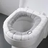 Housses de siège de toilette épaissie en peluche de type O coussin nordique universel couverture anneau coussin