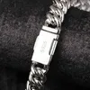 Colares 18 polegadas 10mm 925 Cenário de prata esterlina gelada Moissanite Diamond Hip Hop Chain Link Chain Miami Jóias de Colares para Mens220j