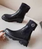 Las mejores marcas de lujo Botas de tobillo Beaubourg Piel de becerro negra Bota Comabt Suela de goma Botín de dama Diseño de lujo Botines Martin Fiesta Boda EU35-43