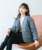 Women's Down Autumn Spring Plus Size Ultra Light Jacket Women V-neck Duck Coat Casual Collarless Warm