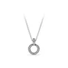 Nouveau collier pendentif cercle en argent sterling 925 boîte d'origine adapté à la chaîne de disque de diamant CZ collier femmes hommes21663038580