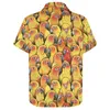 Chemises décontractées pour hommes Chemise perroquet jaune Homme Sun Conures Imprimer Hawaii Blouses à la mode Manches courtes Oversize