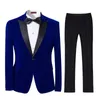 Męskie garnitury 2-częściowe mężczyźni szczyt lapel jeden guzika ślub ślubny smoking Slim Fit Party/Evening Ourning Pants Mężczyzna garnitur