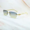 Óculos De Sol Chifre De Búfalo Branco Carter Buffs Naturais Designer De Luxo Óculos De Sol Elegante Moda Vintage Mnes Shades Eyewear Gafas De Sol