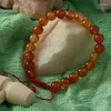 Strand Fashion Stone Natural Red Agates Beads Bracelet 8mm Energy Pulseras for Women Men Braslet Yoga Jewelry Gifts