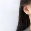 Stud Earrings 925 Sterling Silver Korea Small Curved Double Butterfly Warrings Women Fashion Elegant Party Jewelry