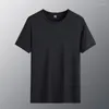 Men's T Shirts Breathable Ice Silk Mesh Shirt Men Short Sleeve Solid Color Quick Drying Tshirt Male Round Neck For Gym Fitness 5XL Summer