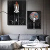 Graffiti Art Astronaut Space Dreaming Spacecraft Canvas Painting Wall Pictures for Living Room Posters and Prints Home Decor286w
