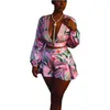 Women's Two Piece Pants Streetwear Floral Printed 2 Piece Set Women Shorts and Top Y2K Clothes Night Club Party Birthday Outfits Matching Sets Wholesale T221012