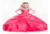 Nuovi lussuosi abiti da concorsi di bambine rosa rosa abiti da ballo arruffato per perline per bambini abiti da concorso di bellezza 2651940