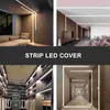 زجاجات التخزين LED Strip Diffuser Light System Aluminium Coverlists U شكل متين برفس السيليكون ملف تعريف تتبع الإضاءة