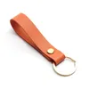 Accesorios de cadena de llaves de cuero PU colgante de llaves de automóvil personalidad simple de metal de cuero hardware al por mayor