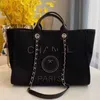 Modna damska luksusowe torby wieczorowe marka torebka płócienna klasyczny Pearl Beach Hand Bag Designer Kobieta duża plecak Małe paczki Przenośne torebki zakupowe R86W