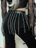 B￤lten retro faux l￤derkedja lappt￤cke grunge mall gotisk punk mode unisex grommet remmar sp￤nne streetwear tillbeh￶r