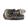 Cinture fibbia donna cinturino in pelle PU Western Cowboy Y2K cintura moda ragazze per jeans