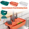 1pc Faucet Splash-Proof Draining Racks Countertop Filtration Water Cushion Kitchen Bathroom Faucet Mat For Sink Sponge Drain Rack Storage Accessories