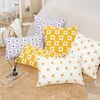 Pillow Nordic Simple Flower Embroidered Cover Three-dimensional Cut Pillowcase Cotton Decorative Covers For Sofa