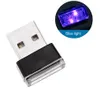 LED -gadget USB Atmosphere Lights PC Biltillbehör Blue White Emergency Lights Portable Plug Interior Light Decorative Lamp