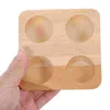 Storage Bottles Egg Tray Holder Wooden Deviled Refrigeratorbox Dispenser Fresh Container Keeper Display Organizer Eggs Chicken Carrier