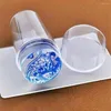 Nail Art Kits 2in1 Duidelijke trimmers Jelly Stamping Kit Soft Stamper Scraper Clippers Manicure Tool schilderen