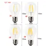 Retro LED Filament Light Lamp 2W 4W 6W 8W A60 Bayonet Vintage Edison Bulb Clear Glass Shell AC 220V