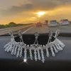 Decorações de interiores Acessórios para painel de carro Decoração Ornamento de luxo para mulheres meninas Arte Pearl Auto decoração criativa anti-skip tapete