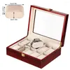 Titta p￥ l￥dor 2022 Red Watches Box Jewelry Case Gereglasses f￶rvaring Solglas￶gon Glas￶gon Display Arrang￶r Armband Gift Holder