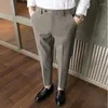 Erkekler Takım Sonbahar ve Kış Geniş Stripe Sıradan Klasik Stil İş Moda Erkekler Pants İnce Fit Versiyon - Üç Renk