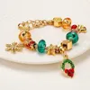 Bracelets de charme de style européen bricolage Bracelet Bracelet Bracelet Cadeaux de Noël pour femmes Bells Snowflake Garland Pendant