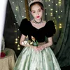 2022 Siyah Çiçek Kız Elbiseler Düğünler İçin Uzun Lüks Giyim Dantel Aplikler Balo Elbise Doğum Günü Kız Komünyon Pageant önlükleri
