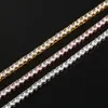 Chokers IceOutbox 3mm 4mm 5mm 8mm Cadeia de tênis bling aaa zircon 1 colar de cobre homens jóias de hip hop 1630 polegadas 221119